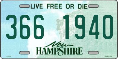 NH license plate 3661940