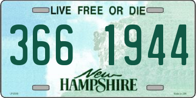 NH license plate 3661944