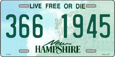 NH license plate 3661945