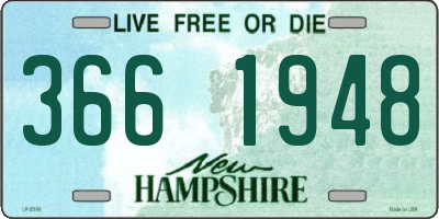 NH license plate 3661948