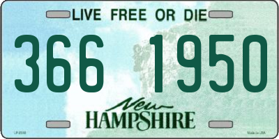 NH license plate 3661950