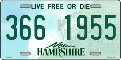 NH license plate 3661955