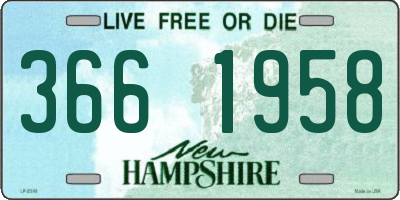 NH license plate 3661958