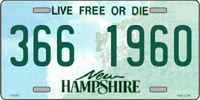 NH license plate 3661960