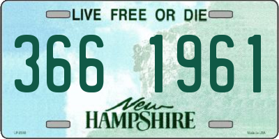 NH license plate 3661961