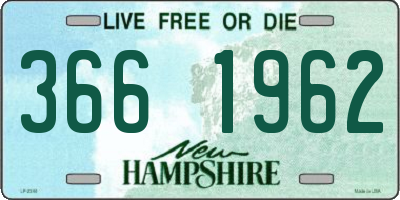 NH license plate 3661962