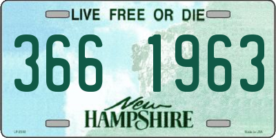 NH license plate 3661963