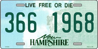 NH license plate 3661968