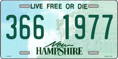 NH license plate 3661977