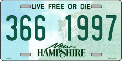 NH license plate 3661997