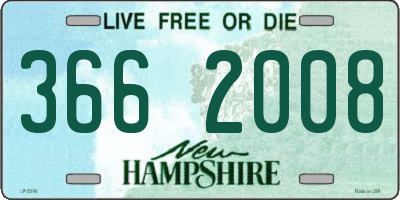 NH license plate 3662008
