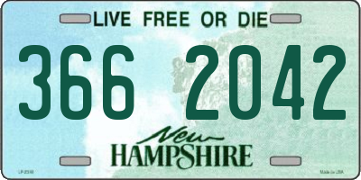 NH license plate 3662042