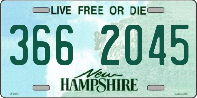 NH license plate 3662045