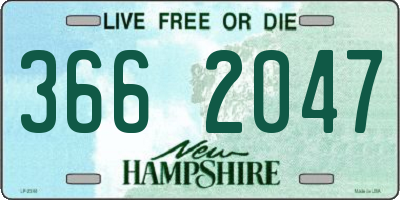 NH license plate 3662047