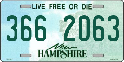 NH license plate 3662063
