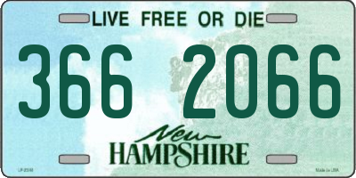 NH license plate 3662066