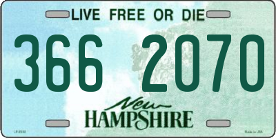 NH license plate 3662070