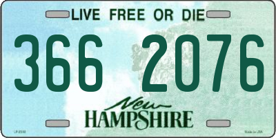 NH license plate 3662076