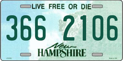 NH license plate 3662106