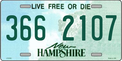 NH license plate 3662107