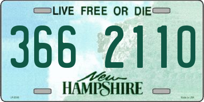 NH license plate 3662110