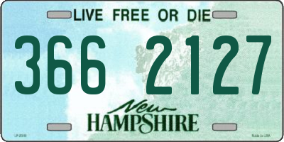 NH license plate 3662127