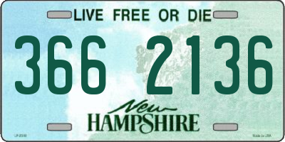NH license plate 3662136