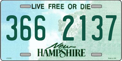NH license plate 3662137