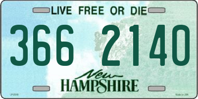 NH license plate 3662140