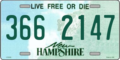 NH license plate 3662147