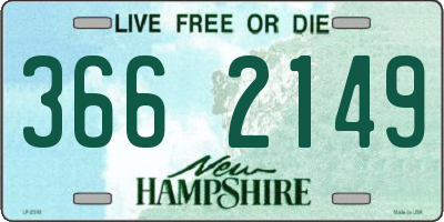 NH license plate 3662149