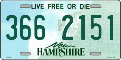 NH license plate 3662151