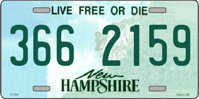 NH license plate 3662159