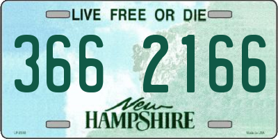 NH license plate 3662166