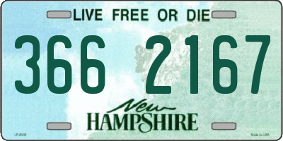 NH license plate 3662167