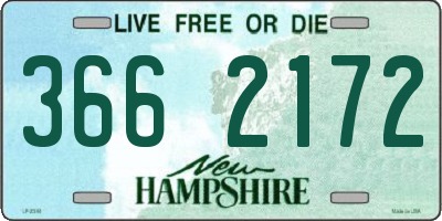 NH license plate 3662172