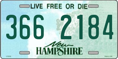 NH license plate 3662184