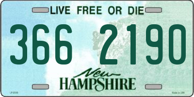 NH license plate 3662190