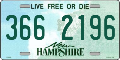 NH license plate 3662196