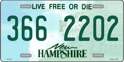 NH license plate 3662202