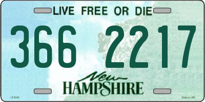 NH license plate 3662217