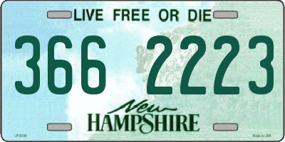 NH license plate 3662223