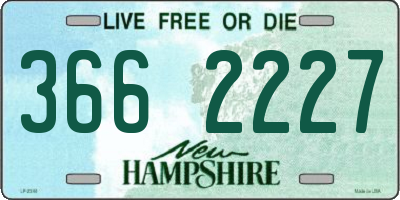 NH license plate 3662227