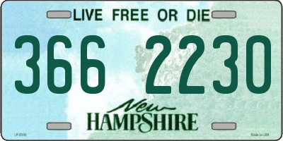 NH license plate 3662230