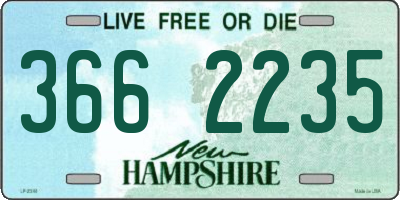 NH license plate 3662235