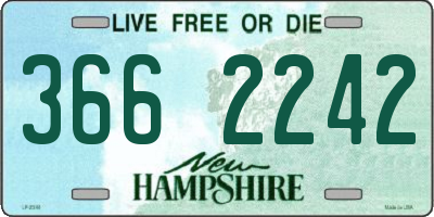 NH license plate 3662242