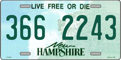 NH license plate 3662243