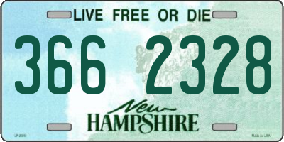 NH license plate 3662328