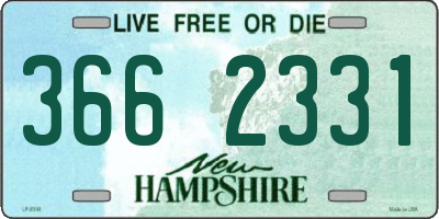 NH license plate 3662331