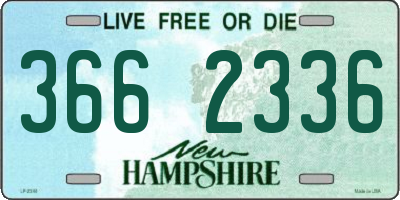 NH license plate 3662336